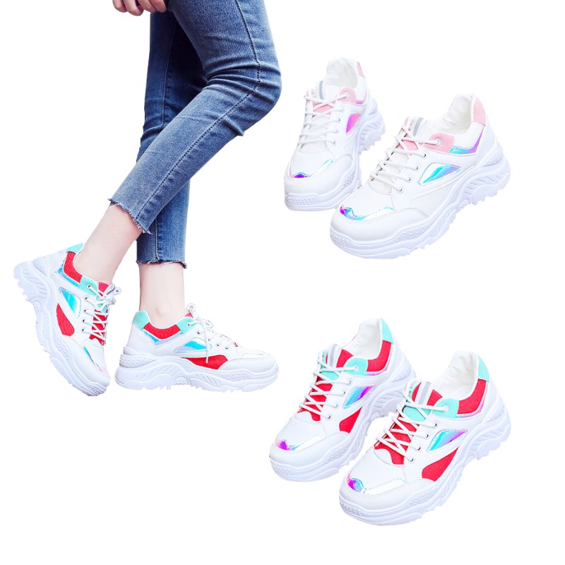 Sepatu Wanita Import Sneakers Wanita Putih Sepatu Olahraga Sneaker Cewek Sport Running shoes SP-117