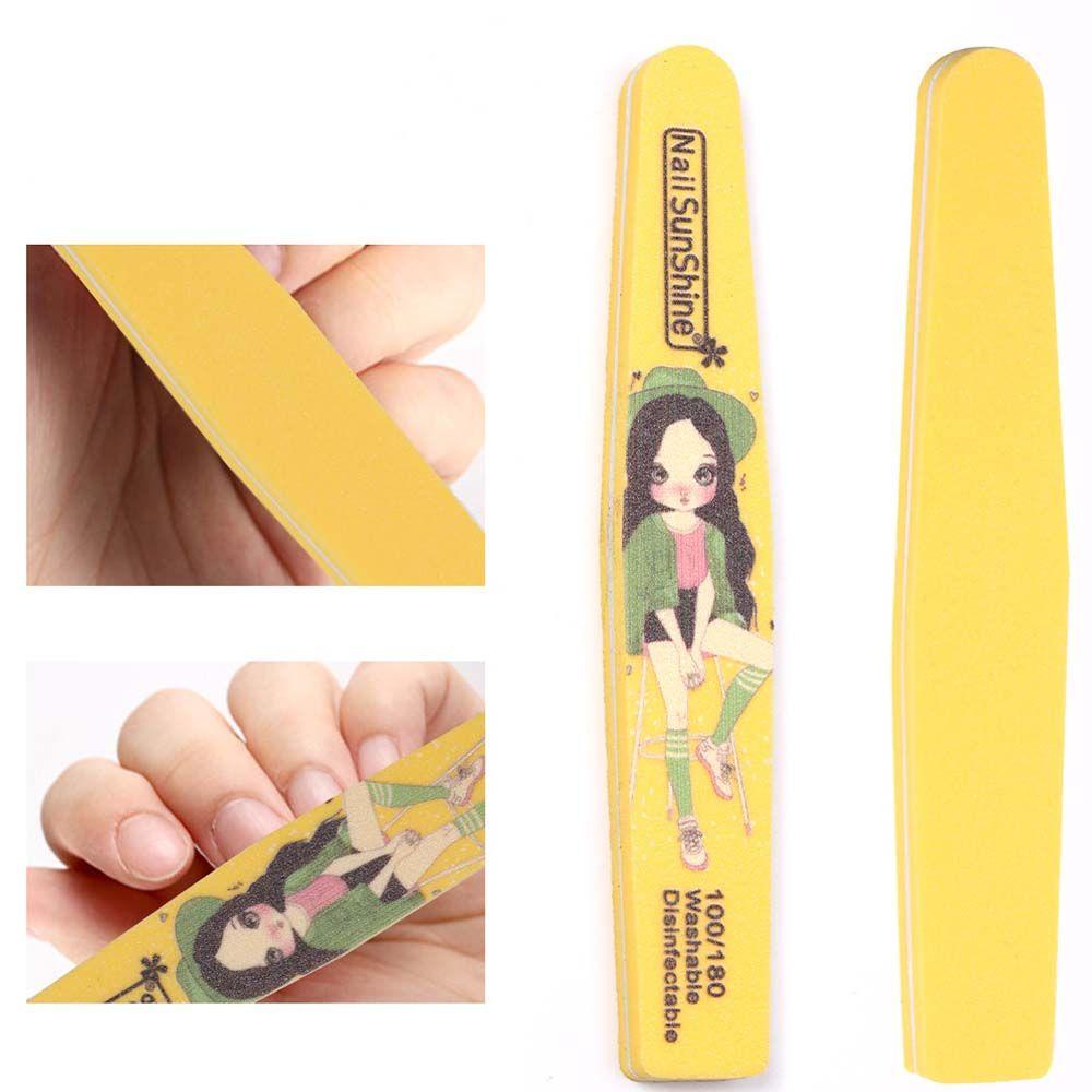 Mxbeauty Spons Penyangga Kuku Dua Sisi Dapat Dicuci Motif Kartun Kuku Amplas Nail Files Manicure Tools Nail Buffing Blocks