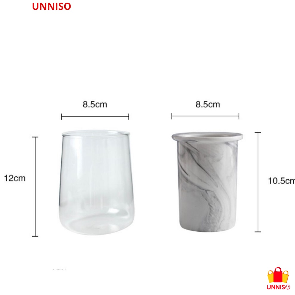 UNNISO - Marble Chopstick Holder Tempat Sendok Garpu Keramik  MC1
