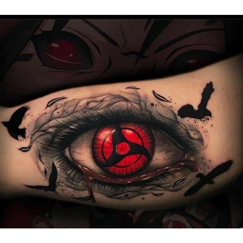 Tatto temporer TBS Baru Ukiyo-e Geisha Fashion Khusus Buatan Tato Lengan Setengah Air MODEL TBS-YR404 Mata Sharingan