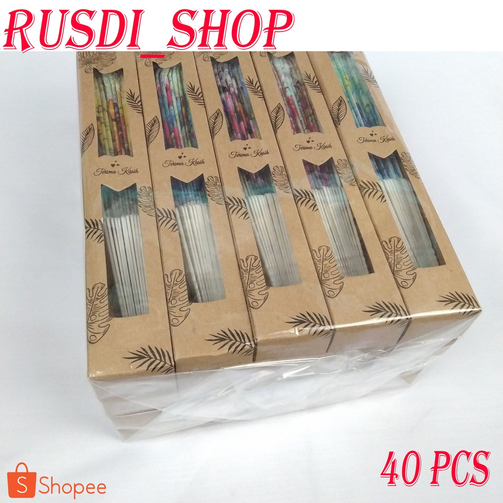 

souvenir kipas spanyol import kemasan box kertas isi 50 pcs free ucapan