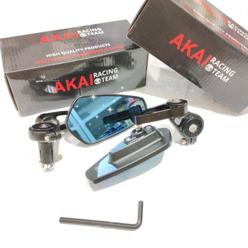 Spion Jalu Oval Akai Racing | Spion Bar End | Spion Jalu Bulat Universal