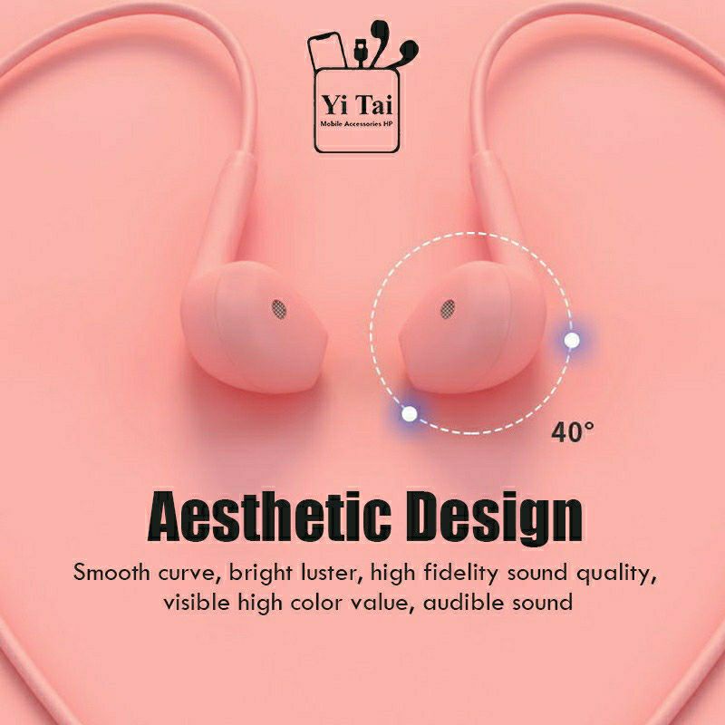 HEADSET EARPHONE MACARON EXTRA BASS MURAH JACK 3,5 MM YITAI-19 UNIVERSAL HP PHONE |2067