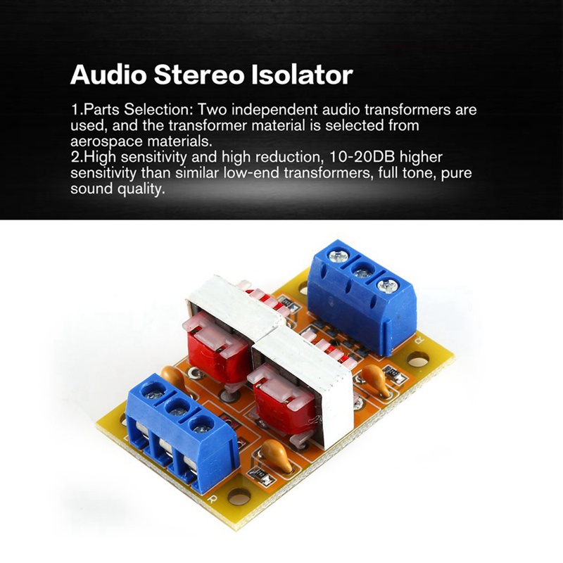 Isolator Audio Stereo Penghilang Suara Gangguan Filter Ground Loop Suppressor Isolasi Suara