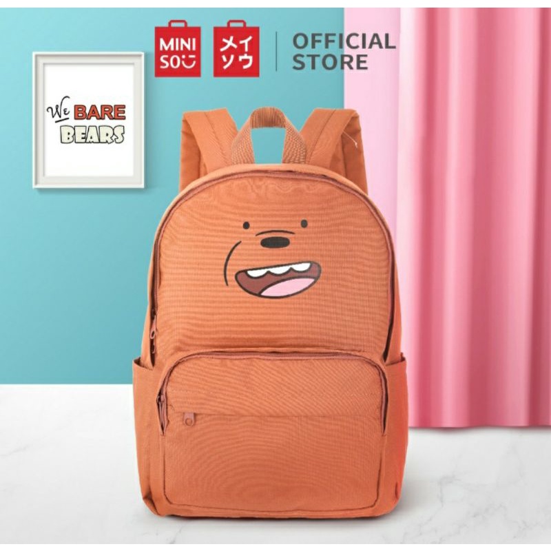 miniso  🇲🇨 x we bare bears backpack tas ransel