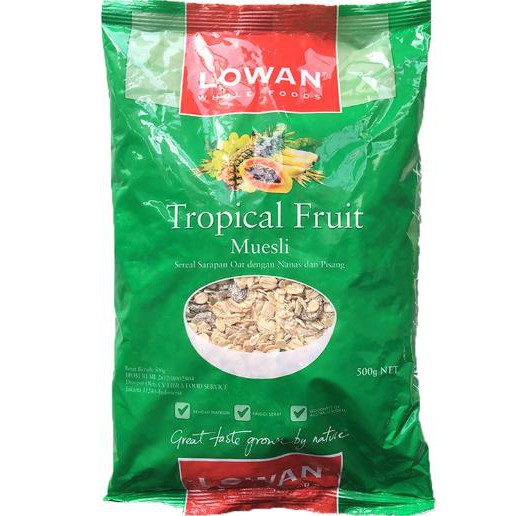

Diskon Gila!! LOWAN TROPICAL FRUIT MUESLI (500GR)