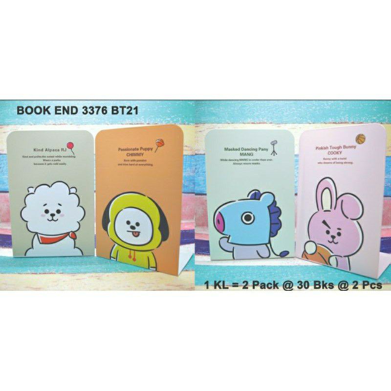 

Stand Book Sandaran Penyangga Buku BT 21 Bahan Besi dapat 2 pcs B T S