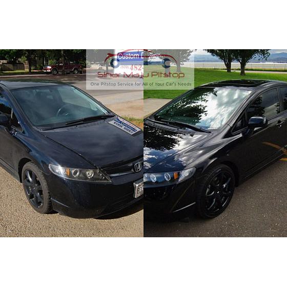 Mudah Pengkilap / Penghitam / Perawatan Cat Mobil - Turtle Wax Jet Black Wax Hemat