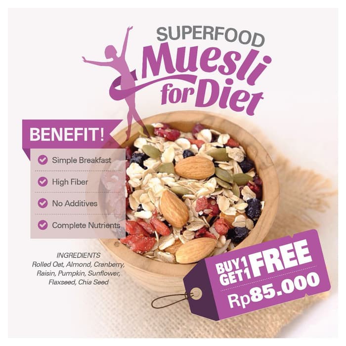 

Super Food Muesli BUY 1 GET 1 FREE (500gr x 2pc)