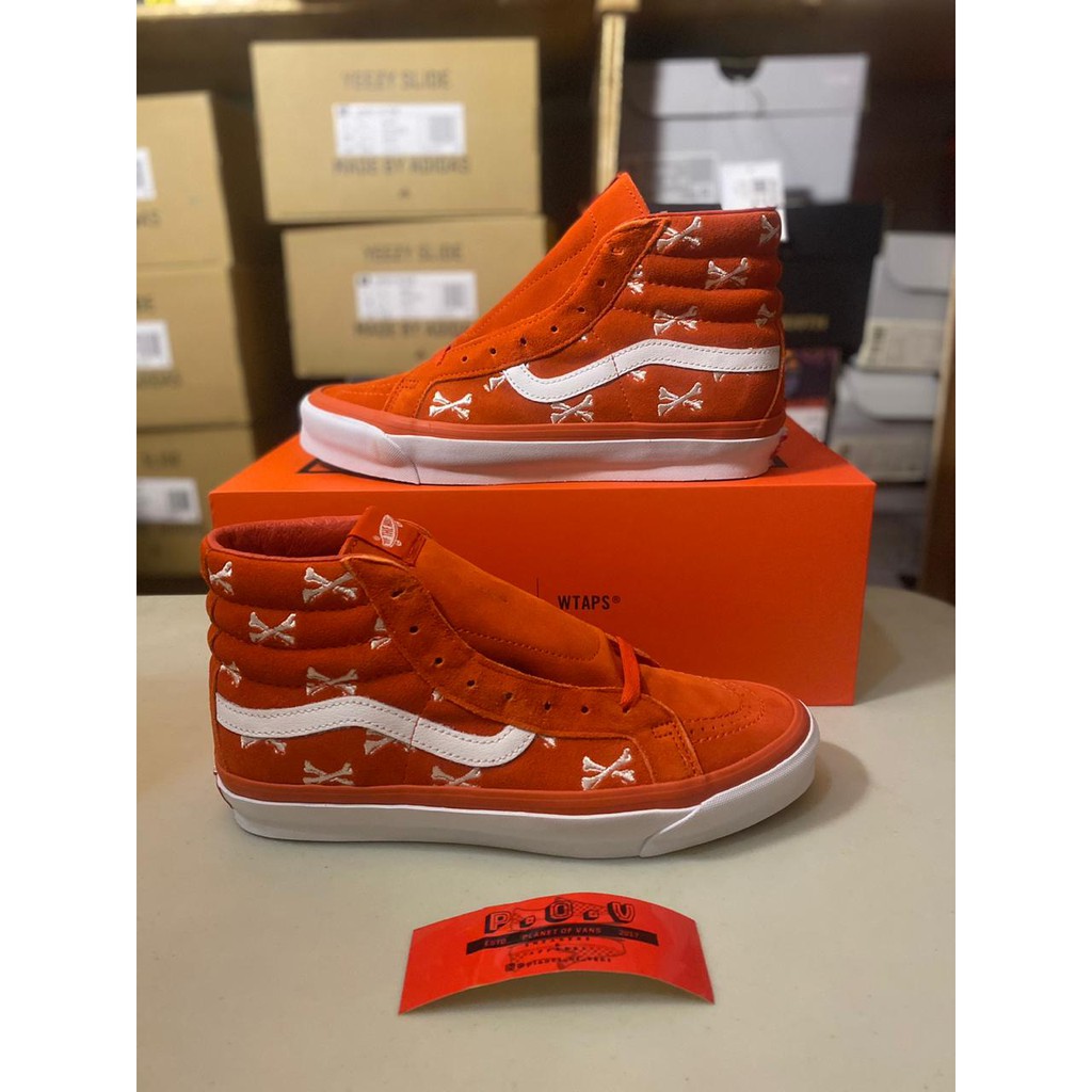 Vans Vault Sk8HI LX x WTAPS "BONES" Orange White Original BNIB