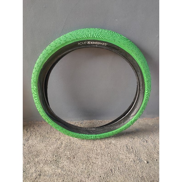ban luar sepeda bmx 20 x 2.40 khe bikes acme hijau