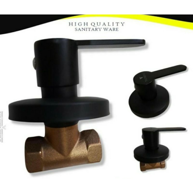 Stop Kran Tanam Dingin Saja 2 Lubang / Kran Tanam 2 lubang Dingin Saja Black