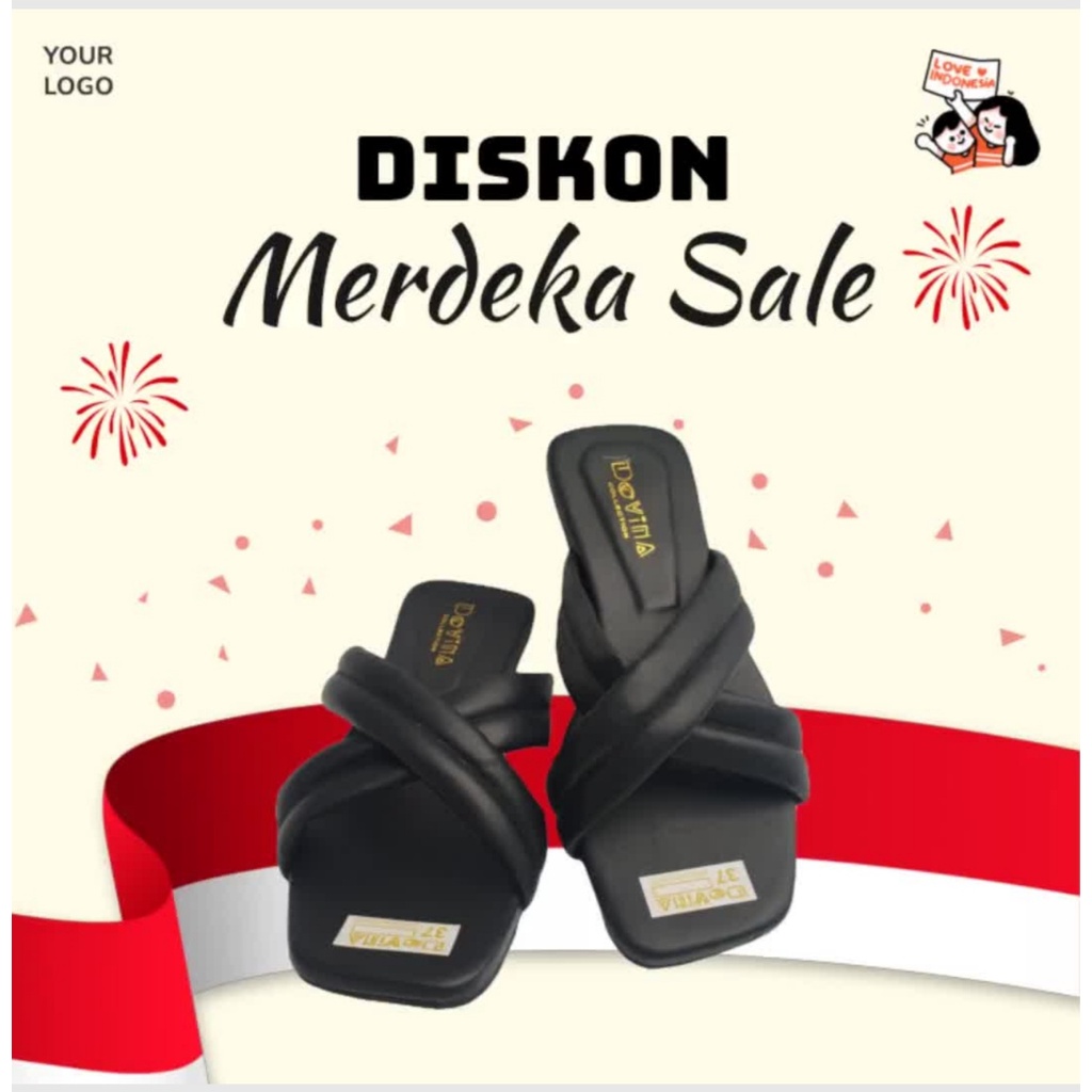 Sandal Flat Silang  Wanita DOVITA MS-62