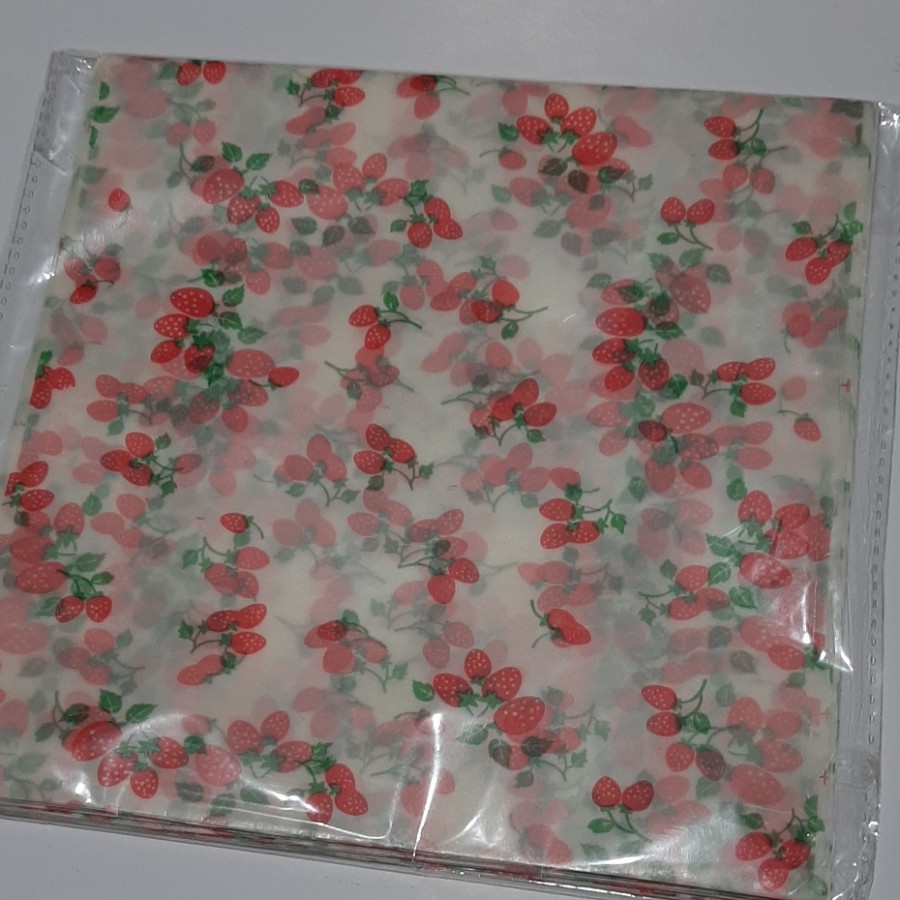 Wax Paper Baking Paper Motif 18x18 CM  Kertas Alas Cake Bento Kertas Bungkus Motif  Alas Korean Cake