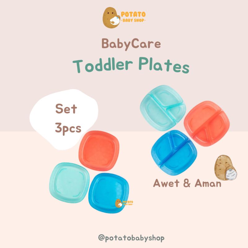 Dr.Brown's Toddler Divided Plate Isi 3 / Piring Sekat Bayi