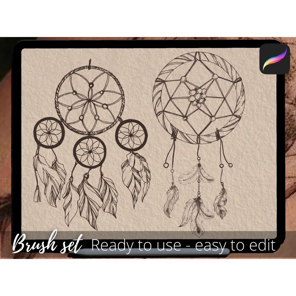 Procreate Brush - Dreamcatcher Tattoo Brushes