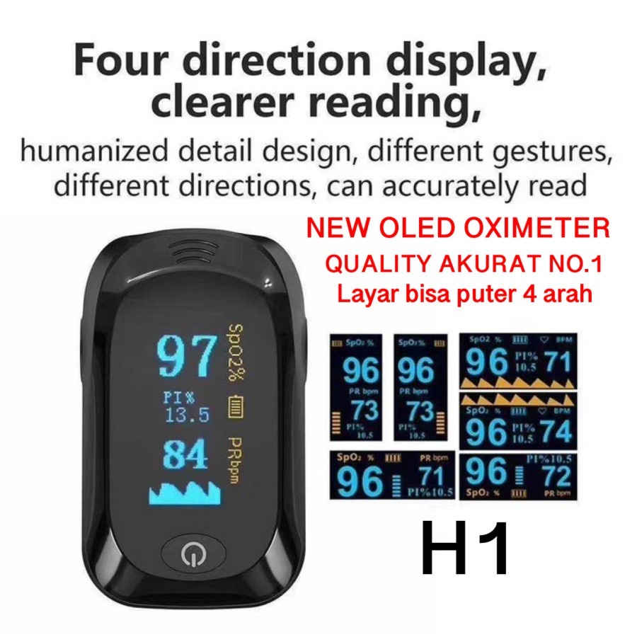 MIXIO A2 Fingertip Pulse Oximeter Sp02 Saturation Monitor HD OLED