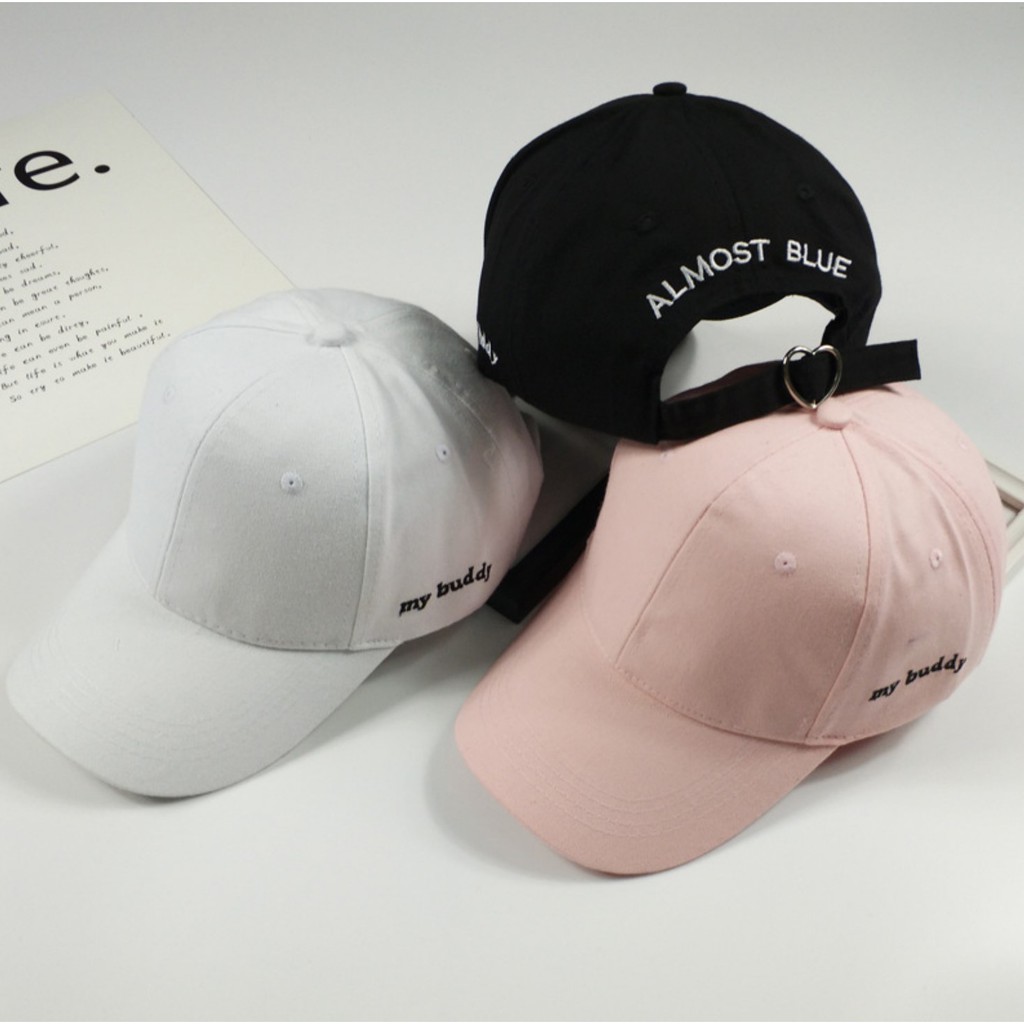 TOP-17 topi bordir heart love ring high quality baseball cap korea jepang kpop idol import