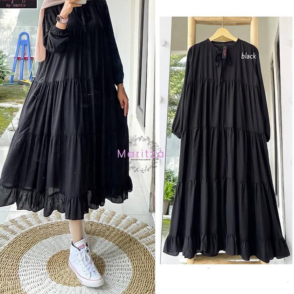 BIG SALE [  ] Rachel Mini Dress / Long Tunik Wanita  / Gamis Polos Murah / OOTD Muslim / Jumbo 