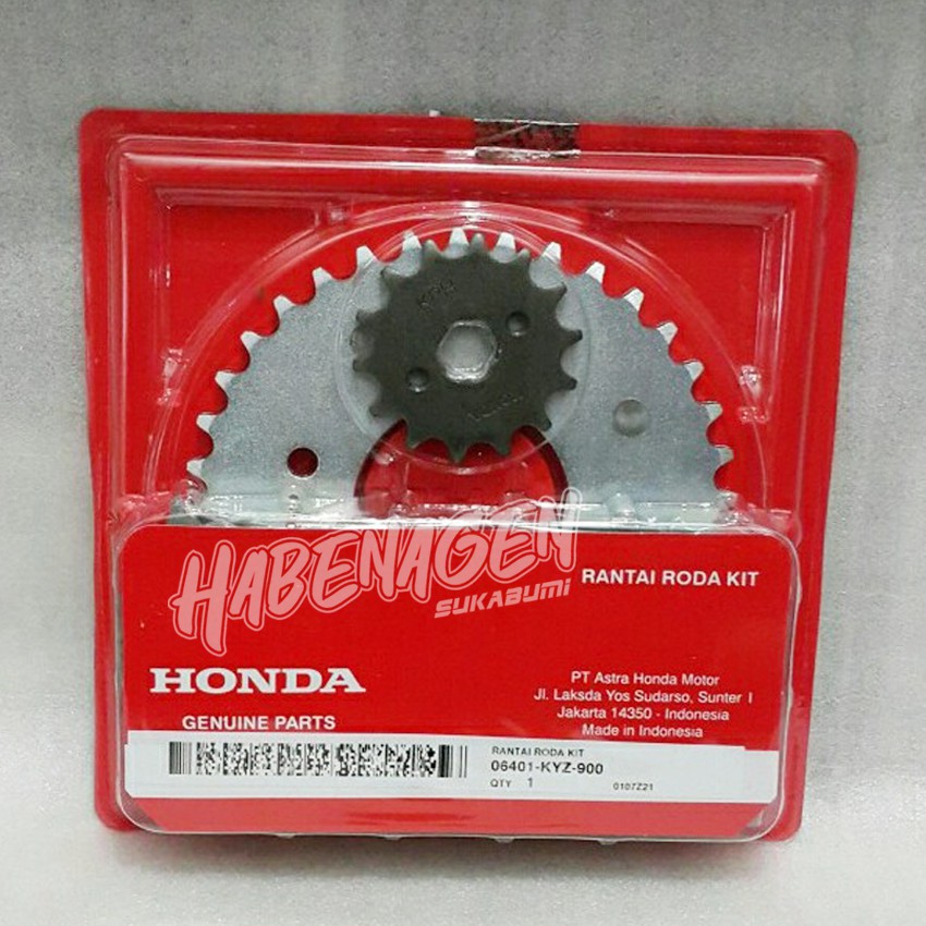 gir gear rante rantai roda set honda supra x 125 helm in karbu fi injeksi ori original orisinil AHM