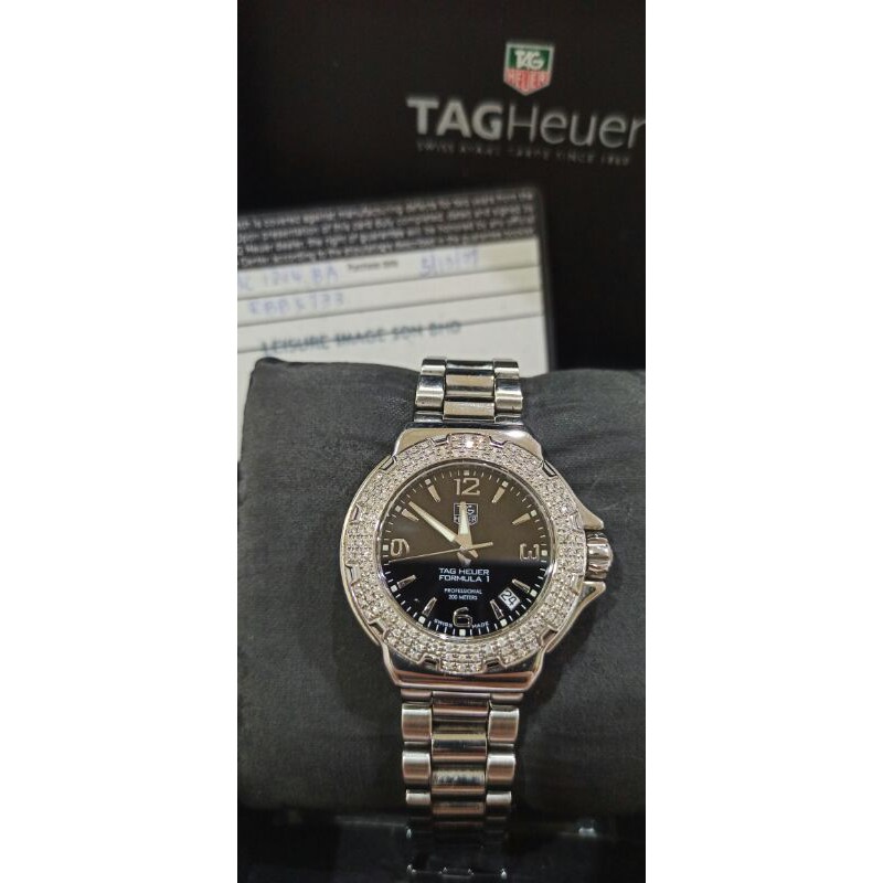 TAG HEUER FORMULA 1 MARIA SHARAPOVA DIAMOND BEZEL QUARTZ 37 MM