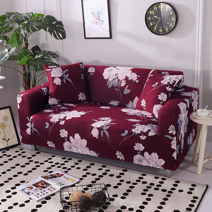 COVER SOFA SEATER Sarung SOFA stretch elastis EleganRED cover sofa