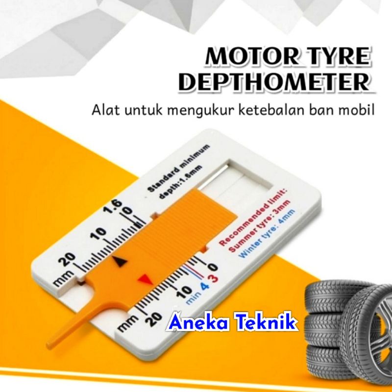

Motor Tyre Dephtometer / Penggaris Pola Ban Indicator 0-20 mm