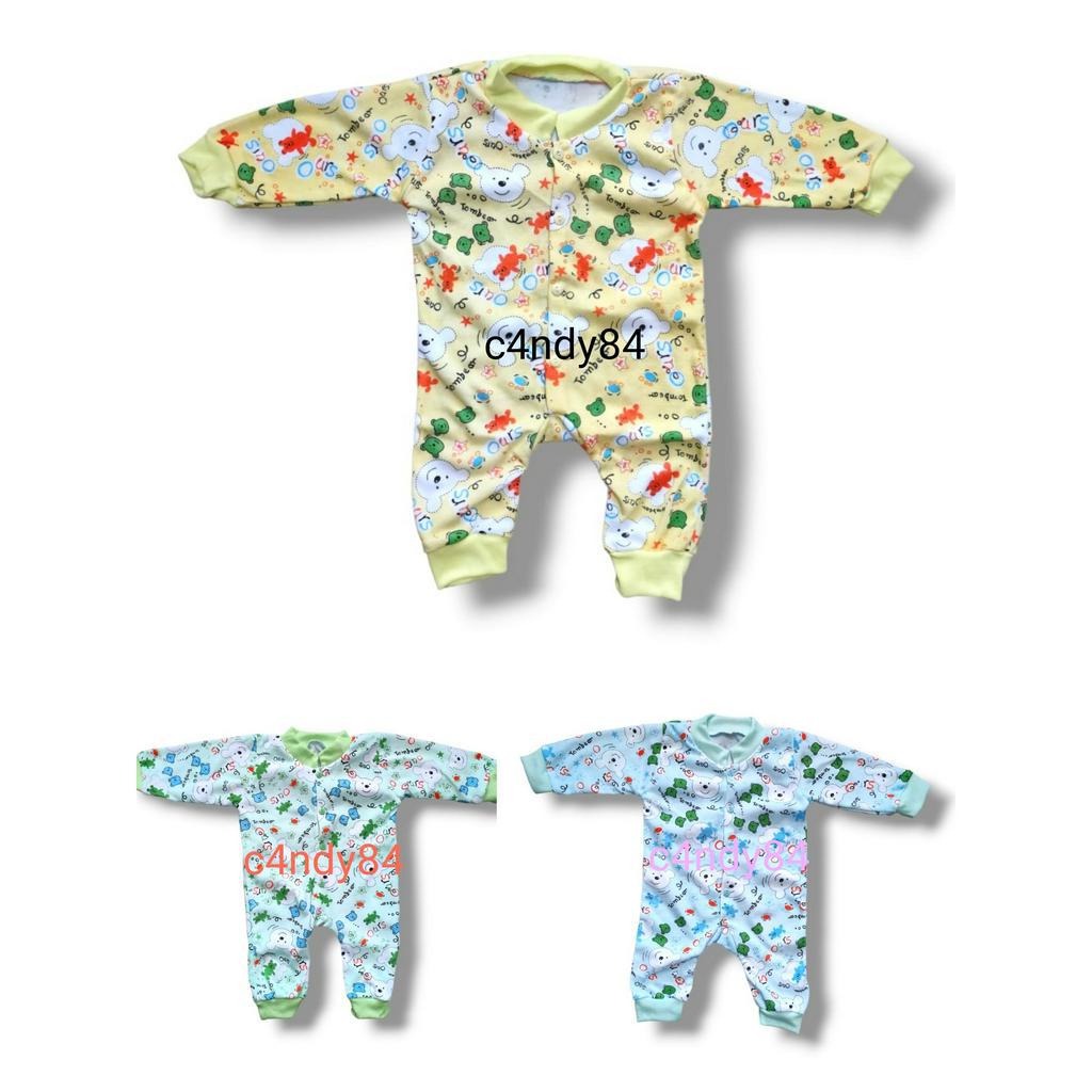 3 PC Jumper Bayi Tebal Bodysuit Baby Jumper anak Lengan Panjang candy