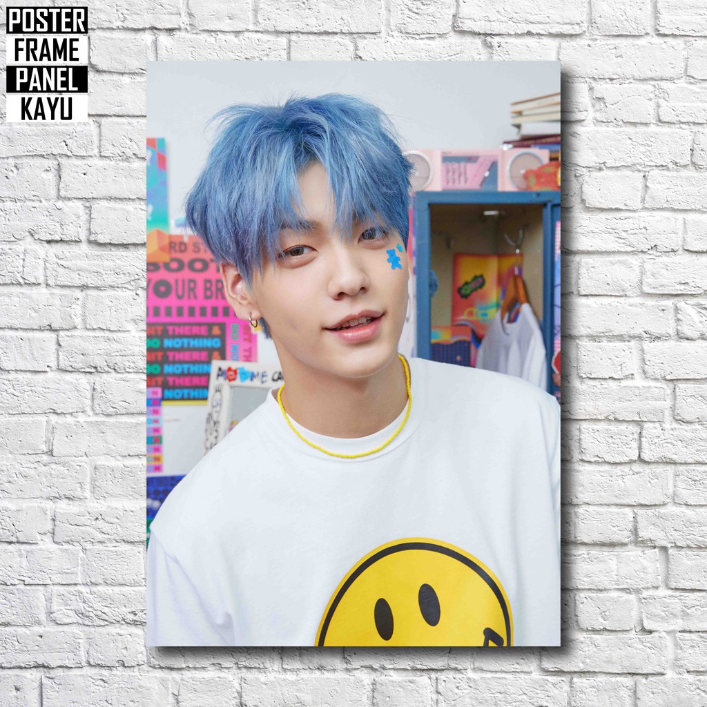 Poster TXT Soobin Blue Hour Concept Photo R Frame Kayu Solid A4 SBN013