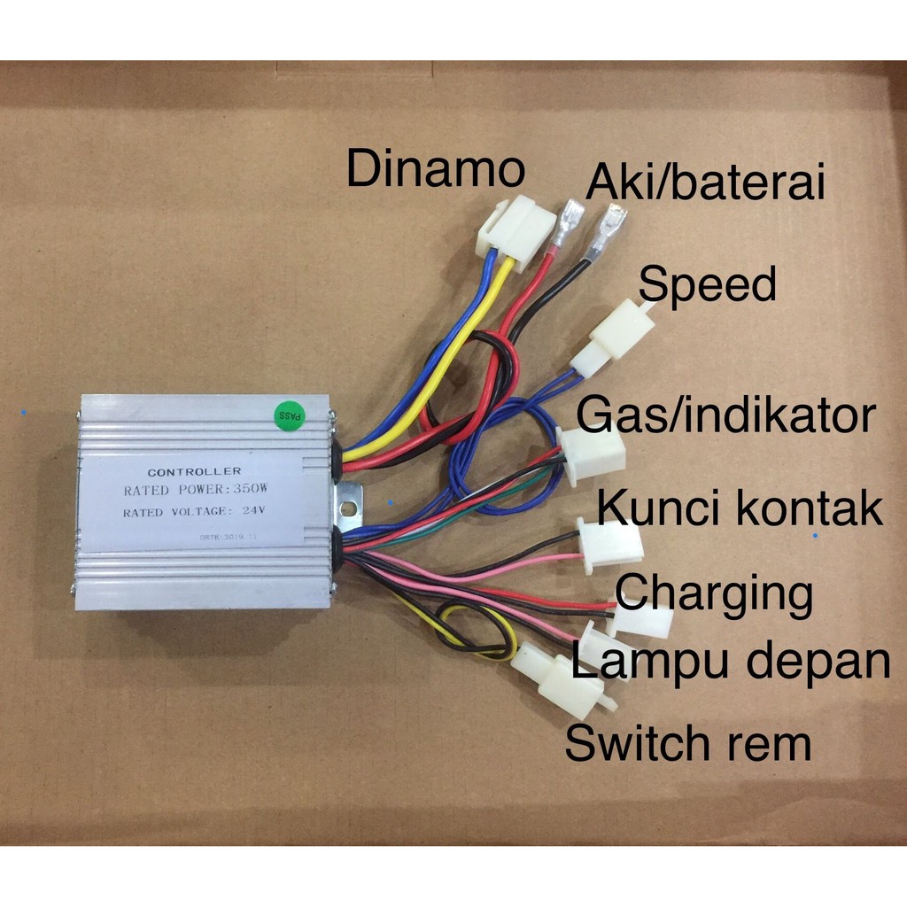 Controller skuter listrik 24v DC 350w skuter sporty s899 mr.jackie