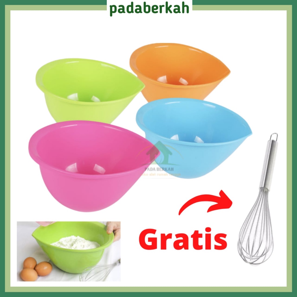Baskom Adonan Kue Plastik Tebal Lion Star B-20 / Baskom Mangkuk Mangkok Telur Lion Star BW-2 Egg Bow