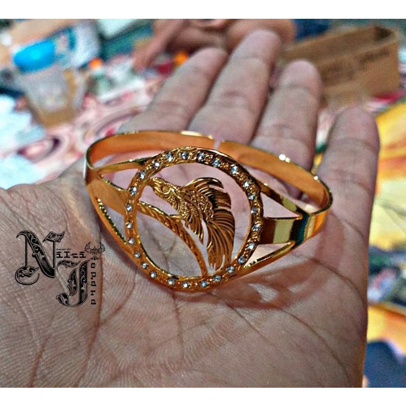 Gelang cendrawasih full permata lapis emas