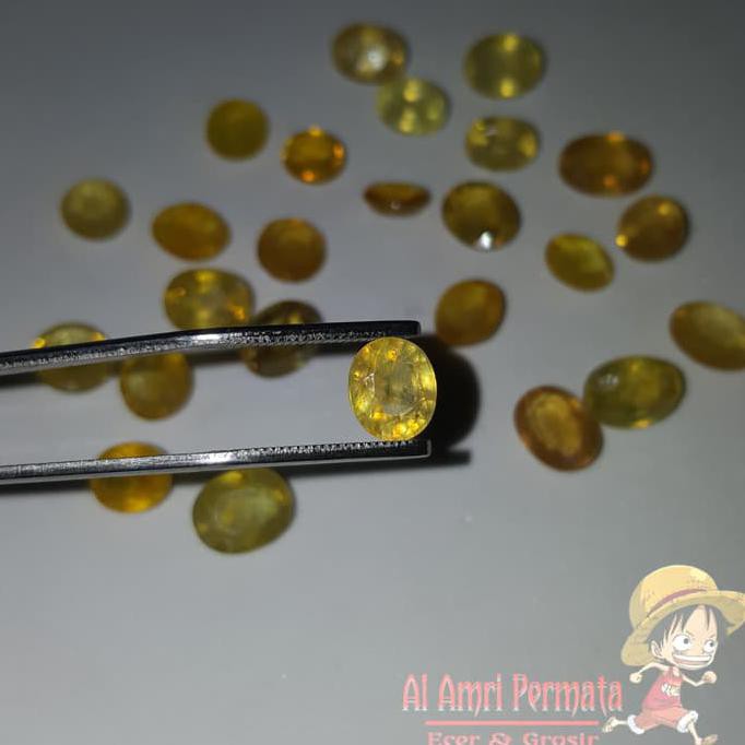 promo harga murah  Yellow Safir Cutting Natural Corundum Terbaru