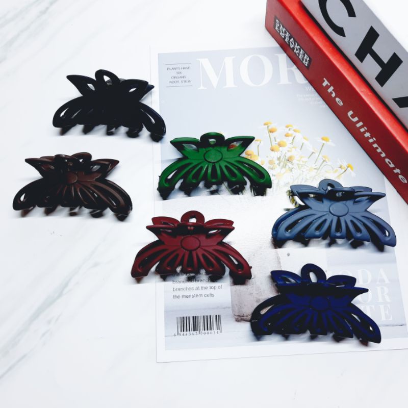 Jepit Korea Doff Premium Motif Bunga Ukuran 6,5 Cm Import Best Seller