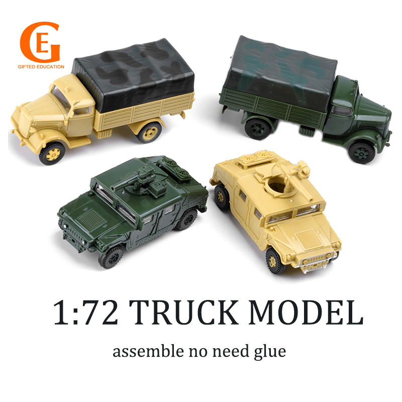 Mainan Simulasi Truk Hummer Misil Opel Lightning 4D 1: 72 WW2 Untuk Hadiah