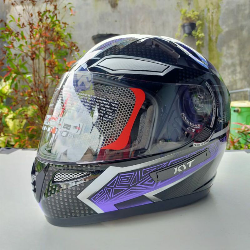 KYT K2 RIDER BLACK PANTHER UNGU