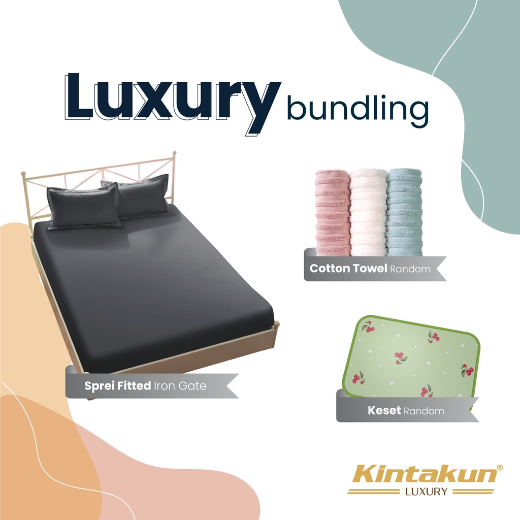 Kintakun Special Bundling Sprei 180 + Handuk Katun + Keset 3in1