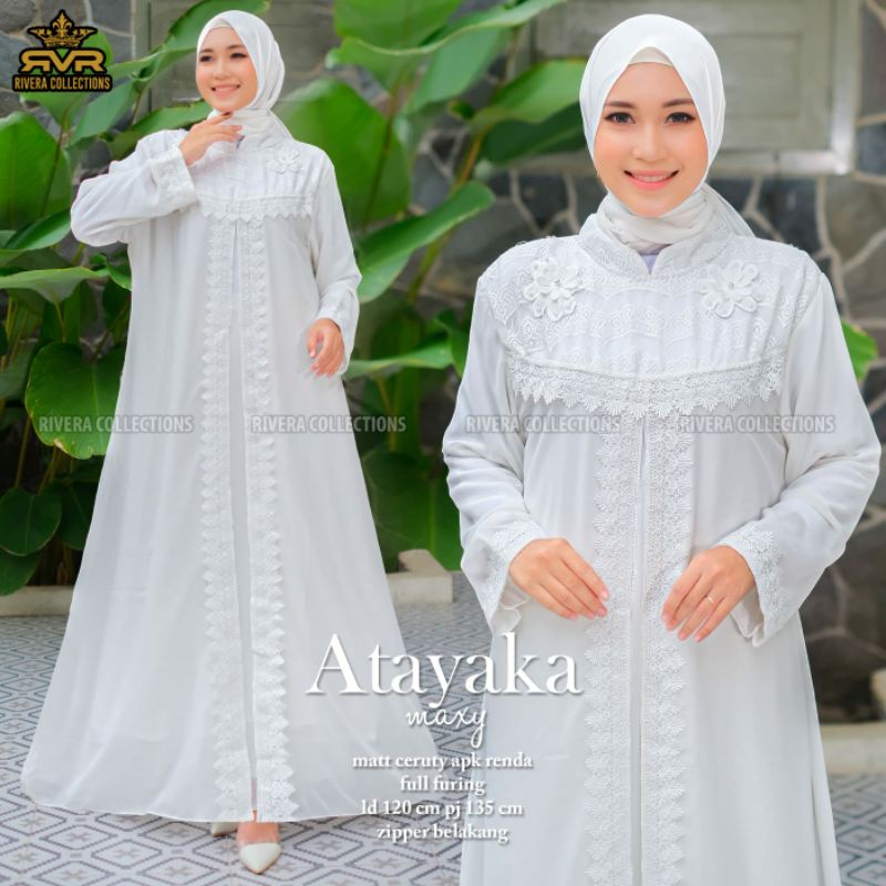 Dress Polos Series Original Pinkan Gamis Dress agnesia  Atayaka Quenzza,