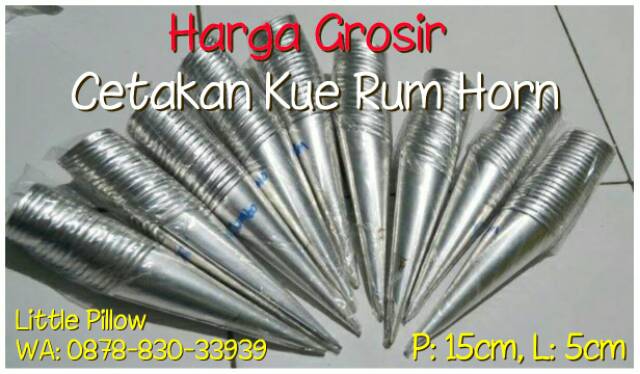 Cetakan Kue Rum Horn/ Kue Cuncum/ Pasung Kecil/ Bolu Corneto/ Horn