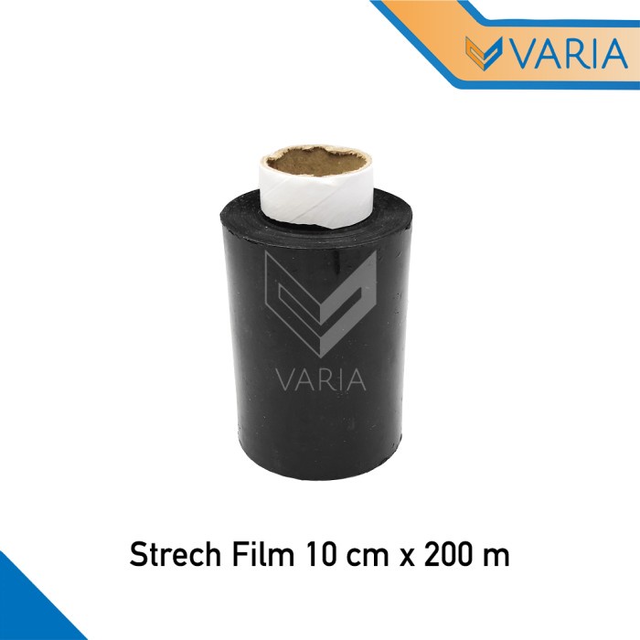 Stretch Film Plastic Wrapping 10 cm x 200 m Hitam