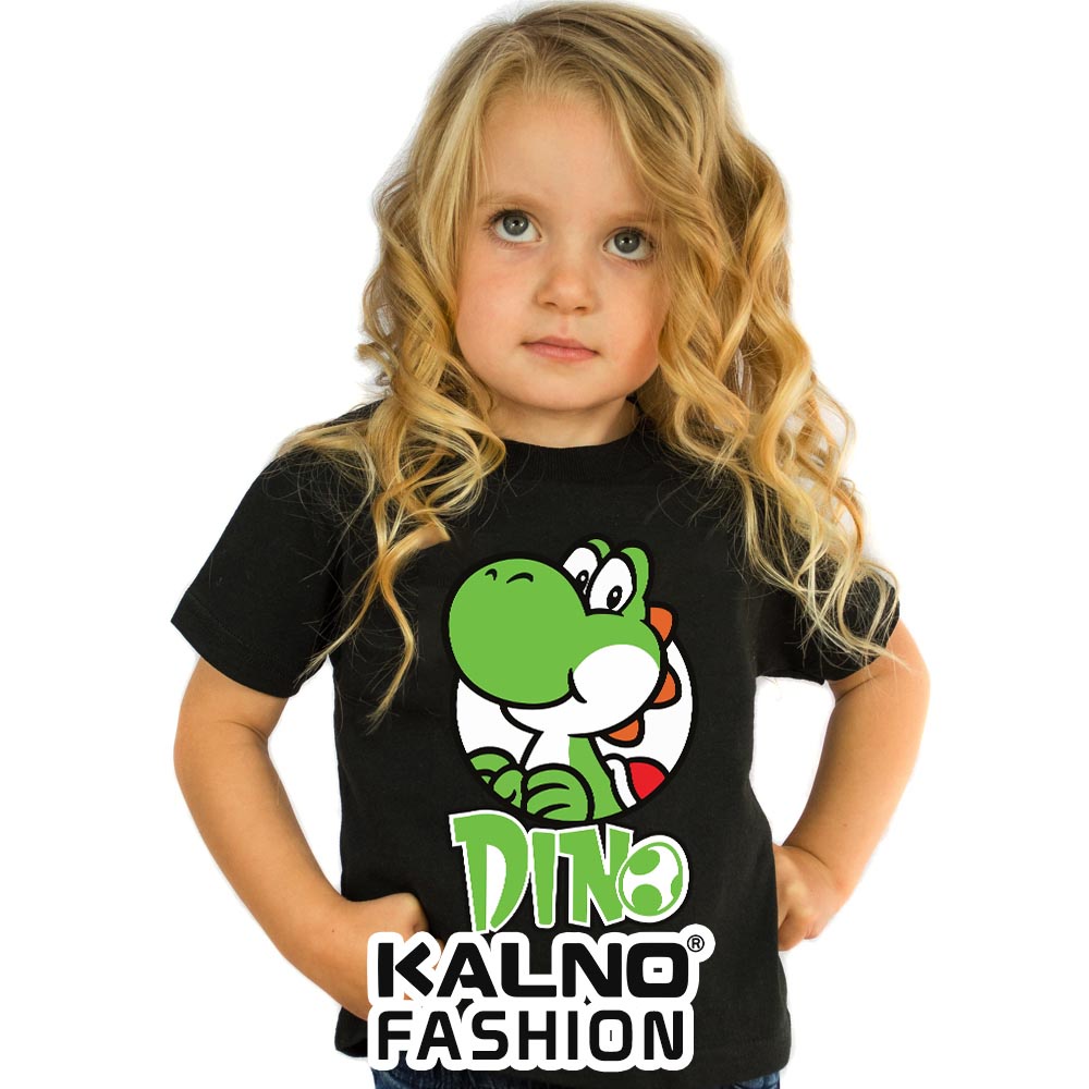 baju anak gambar dino P901 - baju laki - laki perempuan print dinosaurus bahan adem lembut polyester