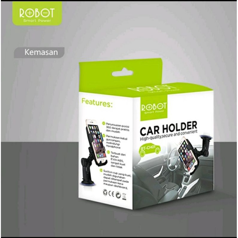 Holder Mobil/car holder/holder hp/standing hp ROBOT RT-CH01 (kaca/dasbord)