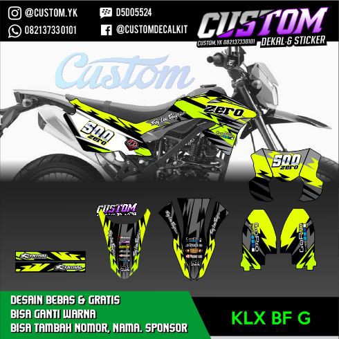 Decal Dekal Klx Bf G Sticker Motor Stiker Stabilo Shopee Indonesia