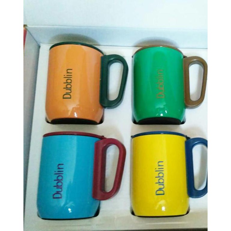 Mug Gelas Cangkir Tahan Panas Dublin 220 ML Kopi Teh Stainless Stell
