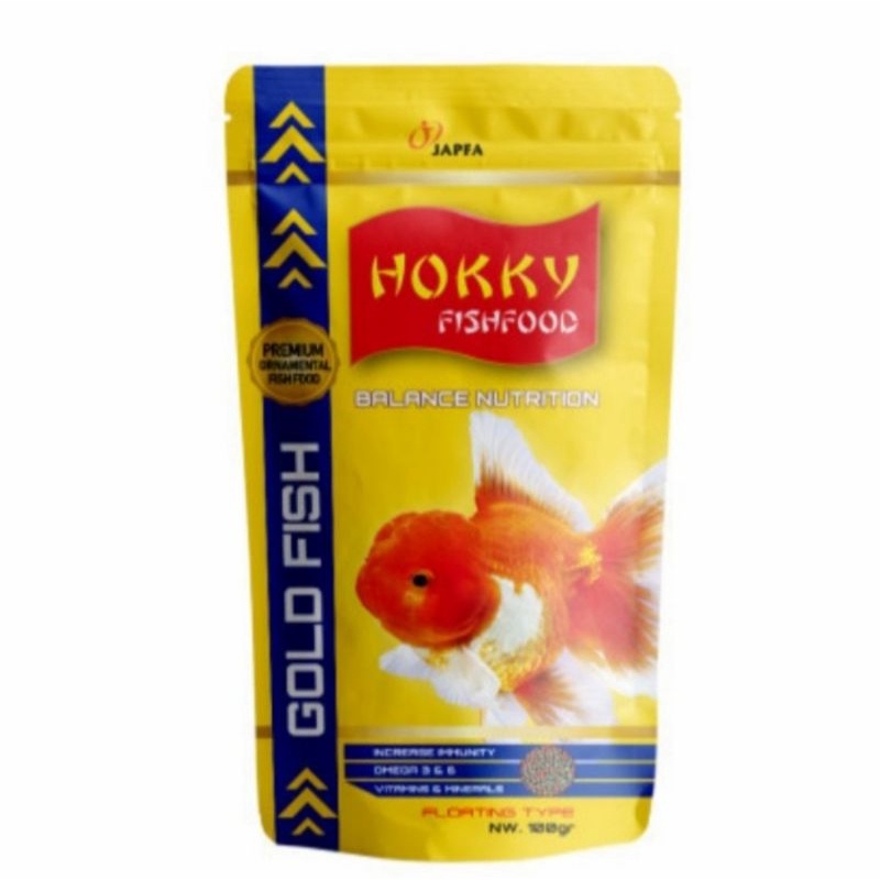 hokky gold fish 100gr pelet ikan koky