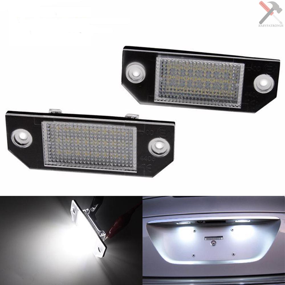 2pcs Lampu LED Putih 12V Pengganti Untuk Plat Nomor Mobil Ford Focus C-MAX MK2