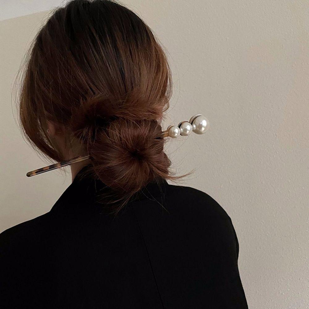 Augustina Mutiara Jepit Rambut Antik Sederhana All-match Asam Asetat Alloy Gadis Aksesoris Rambut Alat