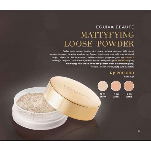 EXCLUSIVE EQUIVA mattyfying loose powder LIMITED