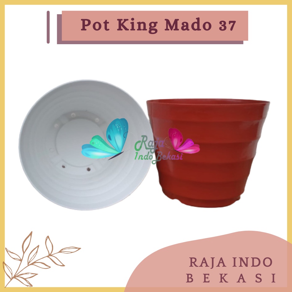 Pot King Mado 37 Putih Merah Bata Coklat Terakota Teracota Teraccota Diameter Atas 30 Cm Garden Of Love Pot Plastik Besar Jumbo 40 50 60 Cm Untuk Tanaman Murah Grosir