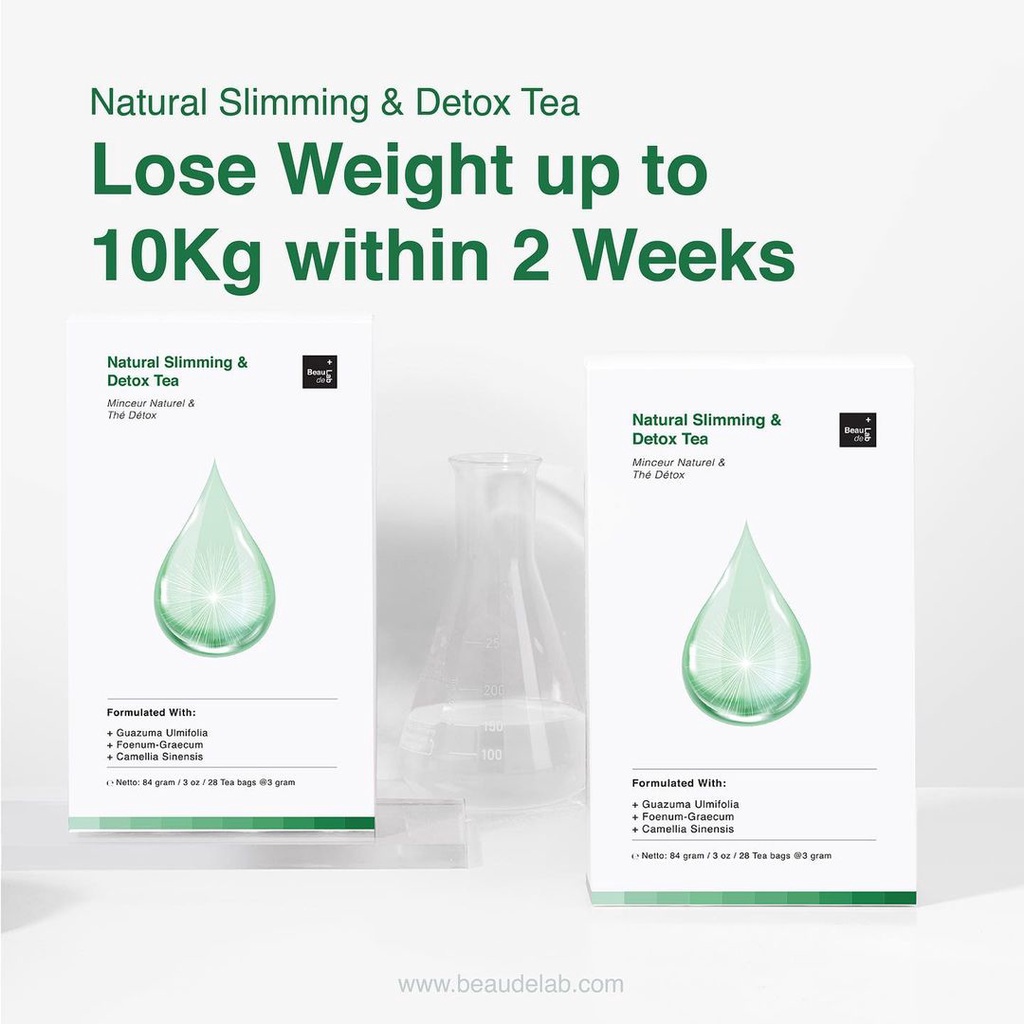 NEWLAB / BEAUDELAB TEH DIET DETOKS | Suplemen Pelangsing Herbal Rasa Greentea | Slimming, Diet &amp; Detox Green Tea | Beautylab Official